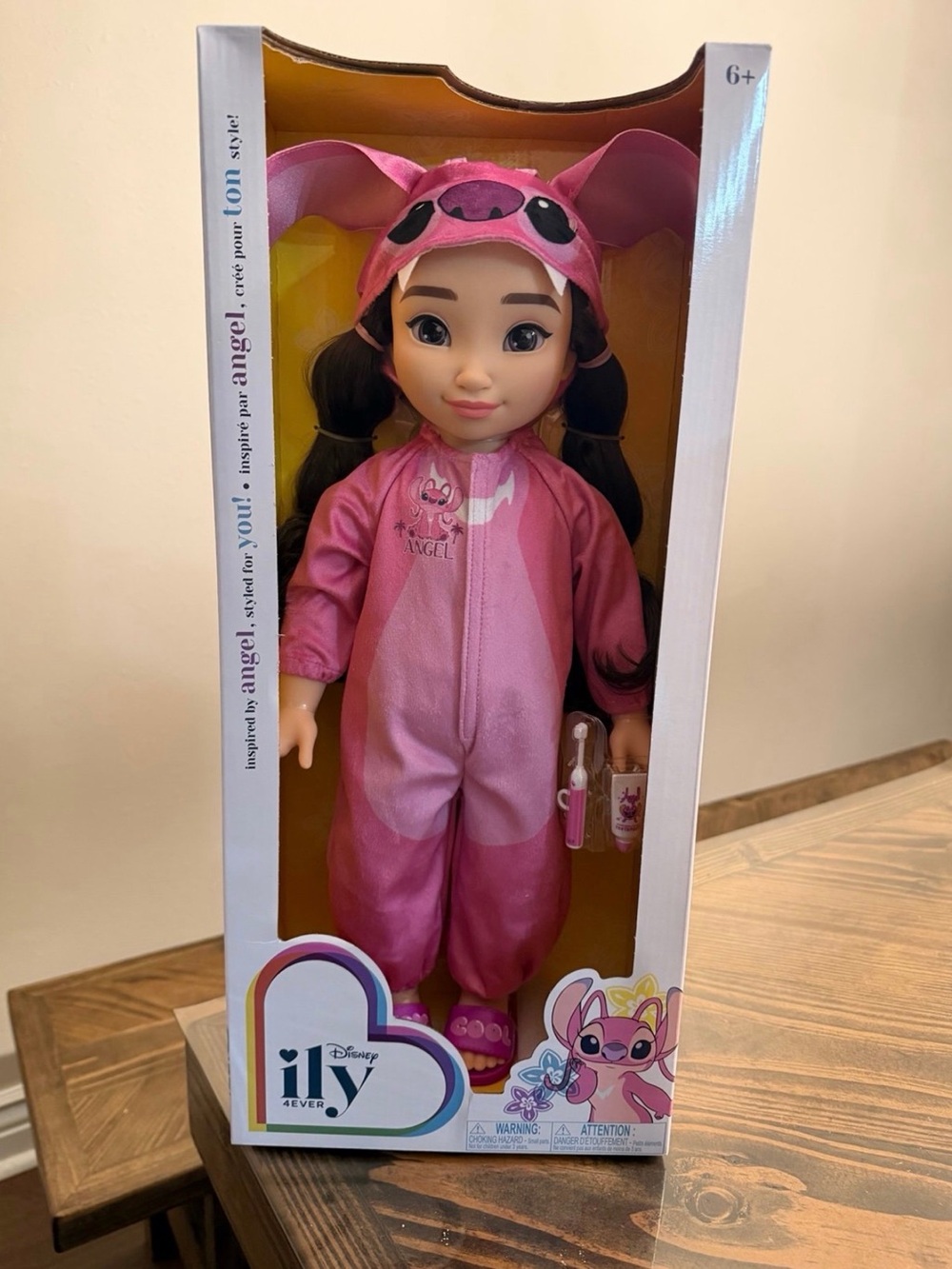 Disney ILY Pink Stitch-Style Costume Doll with Hood ANGEL DOLL